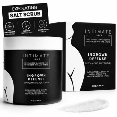 Intimate Luxe Exfoliating Sea Salt Scrub for Ingrown Hairs & Razor Bumps | Net Wt (250 g)