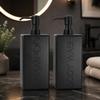 Indecor Home Rectangular Resin Dispenser Premium Bathroom Shampoo Conditioner Body Wash Bottle Modern Refillable Pump Design view 1