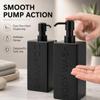 Indecor Home Rectangular Resin Dispenser Premium Bathroom Shampoo Conditioner Body Wash Bottle Modern Refillable Pump Design view 4