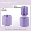 Rotating Makeup Brush Holder Organizer with Removable Dividers, Purple view 3