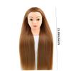 Mannequin Head with Hair Practice Braiding Dolls Synthetic Fiber Hair Training Model for Hairdressing (Golden) view 2