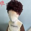 Hesperis Burgundy Human Men's Hair Wigs Short Curly Transparent Full Lace Red Wigs For Male Pre-Style Fashion Men's Curly Wigs (150density) view 4