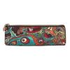 NBSKSDLK Abstract Monster Pencil Case for Women Men Aesthetic Pen Bag, Leather Makeup Bag Travel Small Cosmetic Bag Zippered Pencil Pouch Trendy Office Storage Bags Coin Pouch Purse view 2