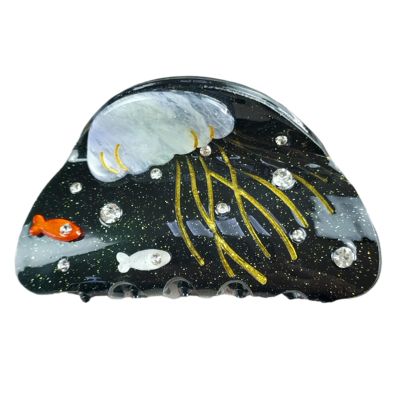Acrylic Hair Clip for Various Type Strong Grip Design Clamp with Marine Theme for Women Hairstyling Women Hair Accessories