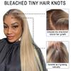 30 Inch Ombre Ash Blonde Wigs Human Hair 200 Density 13x6 Straight Lace Wig view 3