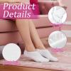 3 Pairs Cotton Socks for Moisturizing Feet Overnight, Reusable White Cotton Moisturizing Heel Socks for Dry Feet Overnight, Sleep Foot Heel Moisturizing Socks for Cracked Repair view 3