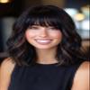 DARLIN HAIR Black Wig with Brown Highlights for Women,Shoulder Length Synthetic Wig,Heat Resistant Fiber,Glueless Natural Looking Wig for Daily Wear view 1