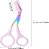 Eyebrow Trimmer Scissor, Non-Slip Stainless Steel Professional Eyebrow Trimmer 2 in 1 Eyebrow Scissors with Comb, Eyebrow Cutter Hair Removal Eyebrow Scissors Makeup Tool for Men Women (Blue) view 2