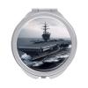 FZMVSQH Aircraft Carrier Compact Mirror 1x/2x Magnification Round Travel Makeup Mirror Double Sided Portable Handheld Mirrrors for Pocket Purse Travel Essentials Gift for Women Girl view 1