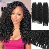 Burmese Curly Bundles Human Hair 3 Bundles Wet and Wavy Quick Weave for Women Water Wave with Spiral Curly End Hair Extensions Natural Black Burmese Curly Bundles 14 16 18 Inch view 1