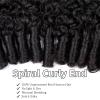 Burmese Curly Bundles Human Hair 3 Bundles Wet and Wavy Quick Weave for Women Water Wave with Spiral Curly End Hair Extensions Natural Black Burmese Curly Bundles 14 16 18 Inch view 4