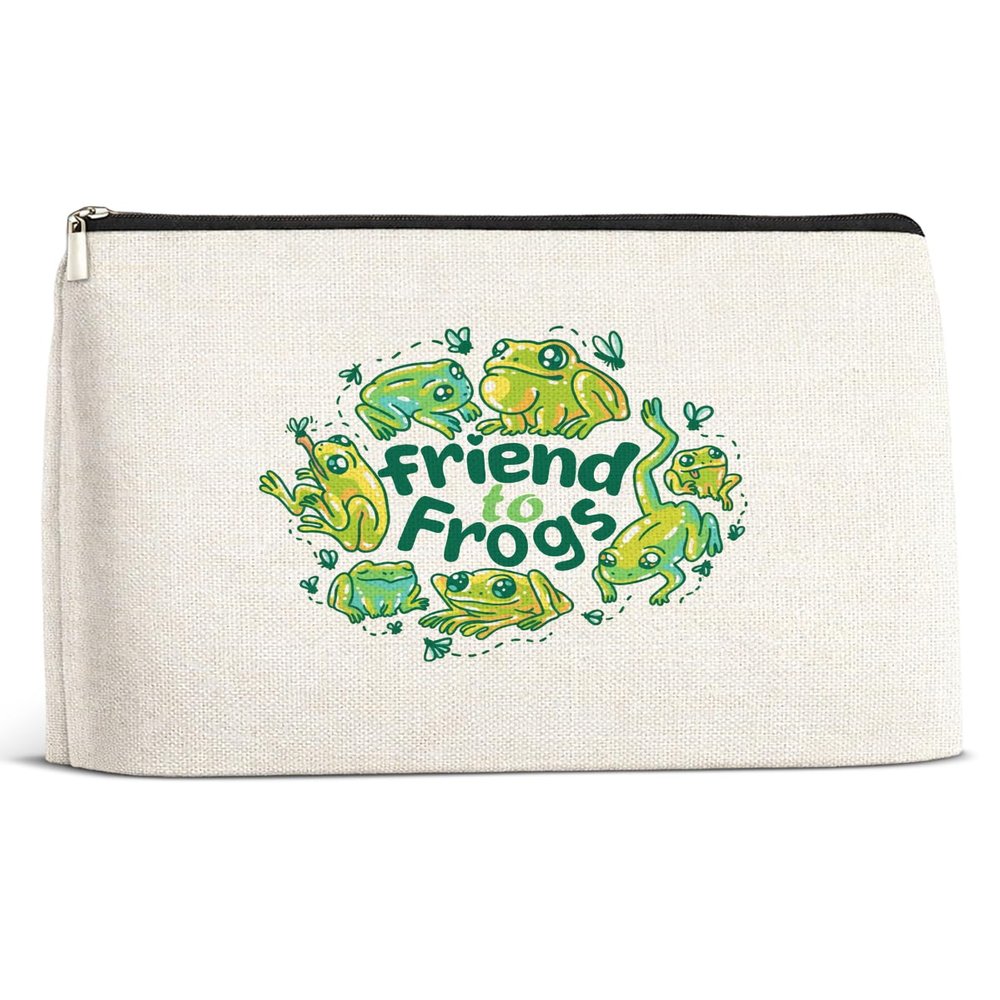 Frog Gifts Makeup Bag for Women, Frog Lover Gifts for Friends Sisters