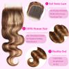 YISEA Ombre Body Wave Bundles with Closure (22 24 26+20 Inch) 12A 100% Unprocessed Brazilian Body Wave Human Hair 3 Bundles with 5X5 Lace Closure Free Part for Women view 4
