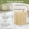 4 Pack HungkaTurn Natural Loofah Sponge Exfoliating Body Scrubber for Shower, Bath Loofa for Men Women, Soft & Smooth Skin view 2