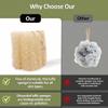 4 Pack HungkaTurn Natural Loofah Sponge Exfoliating Body Scrubber for Shower, Bath Loofa for Men Women, Soft & Smooth Skin view 4