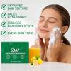jioijioi 2Pcs Stemsoul Soap,Superfood Stemsoul Soaps,StemSoul Turmeric Lemon Soap Bar,Turmeric Cleansing Skincare Set,Deep Cleansing view 4