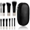 10 Pcs Travel Makeup Brush Set, Mini Travel Size Makeup Brushes for Purse Touch-Ups on the Go, (Black) view 1