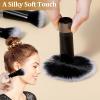 10 Pcs Travel Makeup Brush Set, Mini Travel Size Makeup Brushes for Purse Touch-Ups on the Go, (Black) view 3