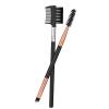 2 Pcs Eyelash Comb and Eyebrow Brush Comb, Professional Double-Ended Eyebrow and Eyelash Brush, Angled Eye Brow Brush and Spoolie, Makeup Grooming Tool for Shaping Brows and Lashes view 1