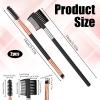 2 Pcs Eyelash Comb and Eyebrow Brush Comb, Professional Double-Ended Eyebrow and Eyelash Brush, Angled Eye Brow Brush and Spoolie, Makeup Grooming Tool for Shaping Brows and Lashes view 2