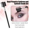 2 Pcs Eyelash Comb and Eyebrow Brush Comb, Professional Double-Ended Eyebrow and Eyelash Brush, Angled Eye Brow Brush and Spoolie, Makeup Grooming Tool for Shaping Brows and Lashes view 4