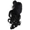 DIYEAH Women Long Curly One Piece Hat Wig Black Fashion Hairpiece view 1