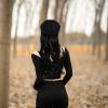 DIYEAH Women Long Curly One Piece Hat Wig Black Fashion Hairpiece view 4