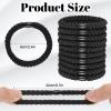 10 PCS Black Mens Hair Ties, Braided Hair Ties for Men No Damage Crease Hairties, Buns Curly Thick Elastic Hairs Tie for Guys Long Hairs, Workout Office Daily Use view 2