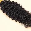Loose Curly Flat Tip Human Hair Extension Brazilian Remy Hair Pre Bonded Keratin Fusion K Tip Hair Flat Tipped Glue Hairpiede Salon Quality Black Brown Color (#1(Jet Black), 16inch 100Pieces) view 3