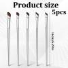 5 Pcs Angled Makeup Brush, Nose Contour Brush Eyeliner Brushes Set Ultra Thin Slanted Flat Eyeliner Makeup Brushes for Sculpting and Defining Contour view 2