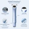 BreezeNu Bikini Trimmer for Women, 2-in-1 Painless Electric Razor with Dual Heads, IPX7 Waterproof Cordless Body & Facial Shaver for Pubic Hair, Underarms, Legs & Face, Wet & Dry (Blue) view 4