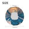 Funny Animal Dolphin Print Shower Cap For Women Reusable Shower Caps With Double-Layer Elastic For Long Hair Bath view 4