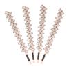 TEHAUX Rhinestone Hairpins Fashion Bobby Hair Pins for Women 2 Pairs Metal Hair Clips Decorative Hairpins for Weddings Parties Engagements Daily Wear Rose Gold view 1