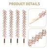 TEHAUX Rhinestone Hairpins Fashion Bobby Hair Pins for Women 2 Pairs Metal Hair Clips Decorative Hairpins for Weddings Parties Engagements Daily Wear Rose Gold view 3