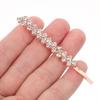 TEHAUX Rhinestone Hairpins Fashion Bobby Hair Pins for Women 2 Pairs Metal Hair Clips Decorative Hairpins for Weddings Parties Engagements Daily Wear Rose Gold view 4