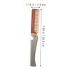 TEHAUX 2pcs Stainless Steel Folding Mustache Comb and Portable Mini Beard Brush for Men, Fine Teeth Grooming Tool for Travel and Beard Care view 2