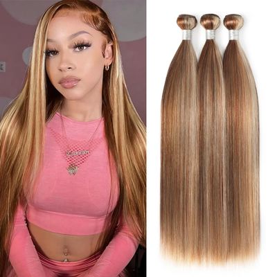 4/27/613 Highlight Blonde Straight Bundles Human Hair,100 Real Human Hair