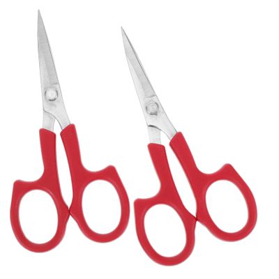 Alipis 2 Pcs Stainless Steel Curved and Straight Eyebrow Scissors Set Facial Hair Trimmer Beauty Tool for Women Professional Brow and Eyelash Grooming