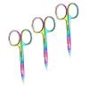 Luxshiny 3pcs Stainless Steel Eyebrow Scissors Eyebrow Trimming Shears Colorful Grooming Tool and Facial Hair Care view 1
