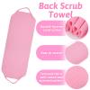 3 Pcs Exfoliating Back Scrubber for Shower, Double-Sided Shower Towel with Handles Extended Length Stretchable Exfoliating Body Scrub Washcloth for Women Men view 3