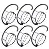 Cabilock 6pcs Foldable Detachable Wig Holder Stand Set, Black Wig Storage Hanger with Hanging Hook for Home Salon Styling and Drying view 1