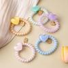 Soft No Damage Spiral Hair Ties for Women Elastic Coil Ponytail Holders for Thick, Curly, Fine Hair Non Slip, No Crease, Strong Hold Hair Accessories (5 Pack) view 1
