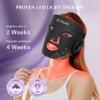 LED Light Therapy Mask Skin Care Mask,Cordless LED Face Mask face, LED Red 6305nm & NIR 830nm Wavelength for Home Use-BLACK view 4