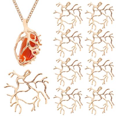 HAMPPLIES 10 Pcs Metal Twig Hairpin Charm Set Romantic Wedding Hair Accessories for Women Bridal Hair Clips