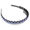 ARTIBETTER Anti-slip Hair Hoops with Teeth Face Washing Headband for Women Blue Non-slip Hair Band One Size Stretchy Headwrap for Daily Beauty Care view 1