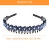 ARTIBETTER Anti-slip Hair Hoops with Teeth Face Washing Headband for Women Blue Non-slip Hair Band One Size Stretchy Headwrap for Daily Beauty Care view 2