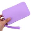 BESPORTBLE Silicone Makeup Travel Bag Purple Zipper Pouch Waterproof Portable Small Cosmetic Organizer for Toiletries and Passport Storage view 3