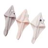 IWOWHERO 3pcs Coral Fleece Hair Drying Caps with Bunny Ears, Absorbent Plush Hair Towels for Fast Drying and Anti-frizz, Soft Bathing Wraps for Women view 1