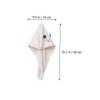 IWOWHERO 3pcs Coral Fleece Hair Drying Caps with Bunny Ears, Absorbent Plush Hair Towels for Fast Drying and Anti-frizz, Soft Bathing Wraps for Women view 2