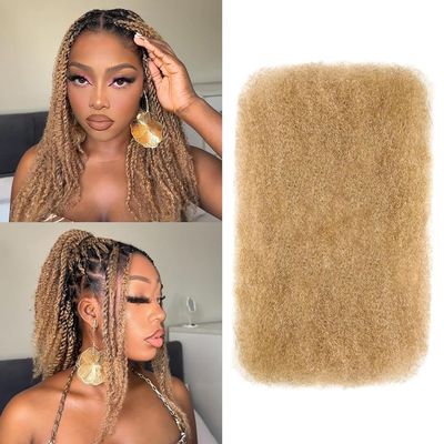 Afro Kinkys Bulk Human Hair for Twist 1 Pack 50 Gram Human Braiding Hair Dreadlocks Extensions Repair Locs (27#, 20inch)